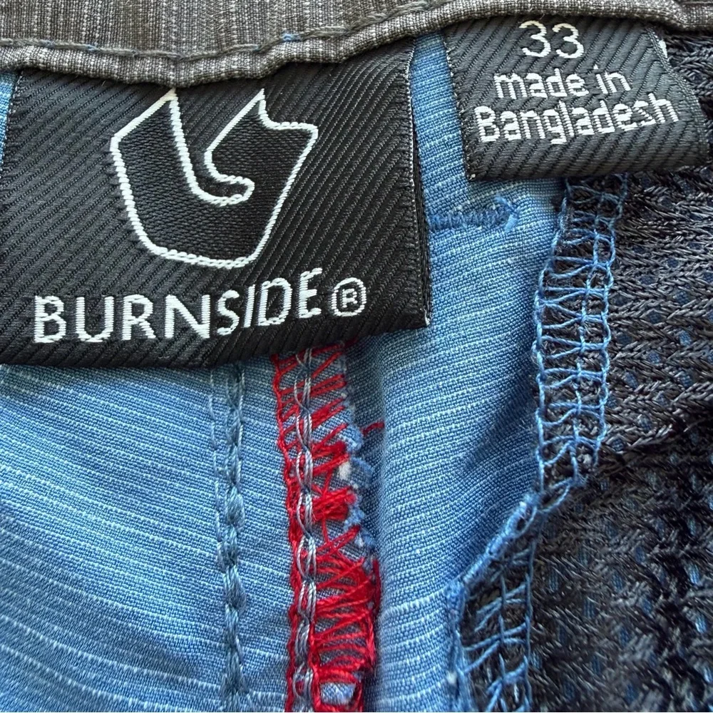 NWT Burnside Hybrid Walkshort+Boardshort Sz 33 Pockets Blue Golf Casual Beach